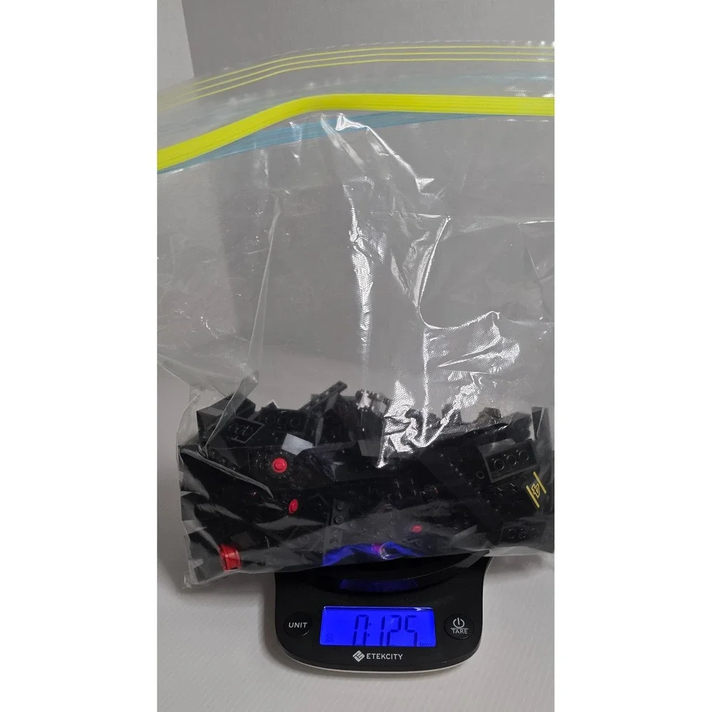 LEGO Black Bricks Lot Wheels Treads‎ Bridge Parts Mixed Bulk 0.75 lb